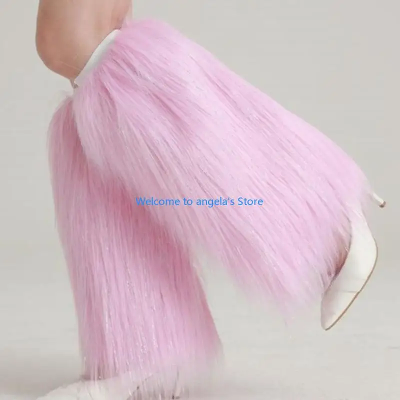 X4YC عيد الميلاد جوارب السيقان الدافئة أفخم الساق يغطي للنساء المراهقات فتاة مهرجان جمع والعروض المرحلة خلع الملابس