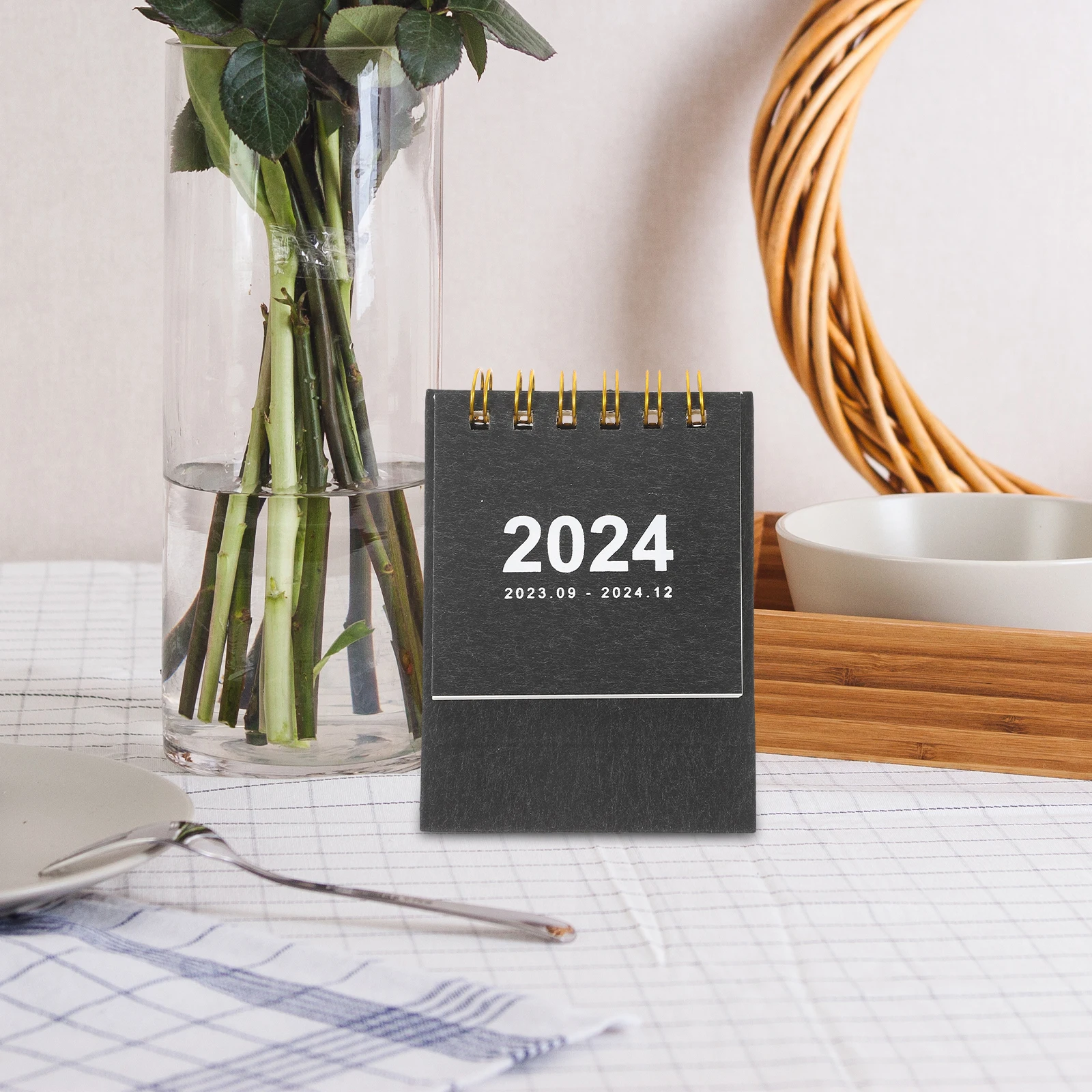 

Mini Desk Calendar Creative Simple Style Household Portable Month Calendar Standing Desktop Office Supply Home Accessory