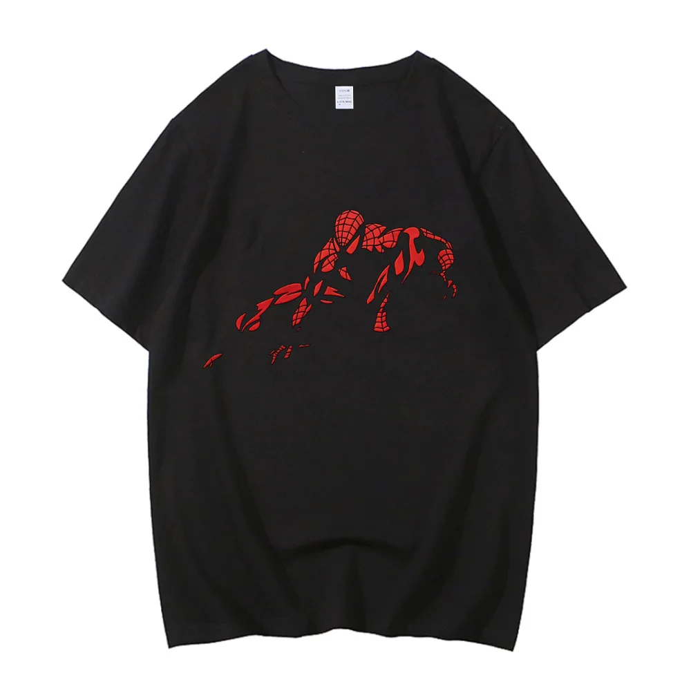 2026 Summer Hero-Spider T-Shirt 100% Cotton Celebrity Style Clothing Men's and Women's Short Sleeve Fan Loose Y2K Casual