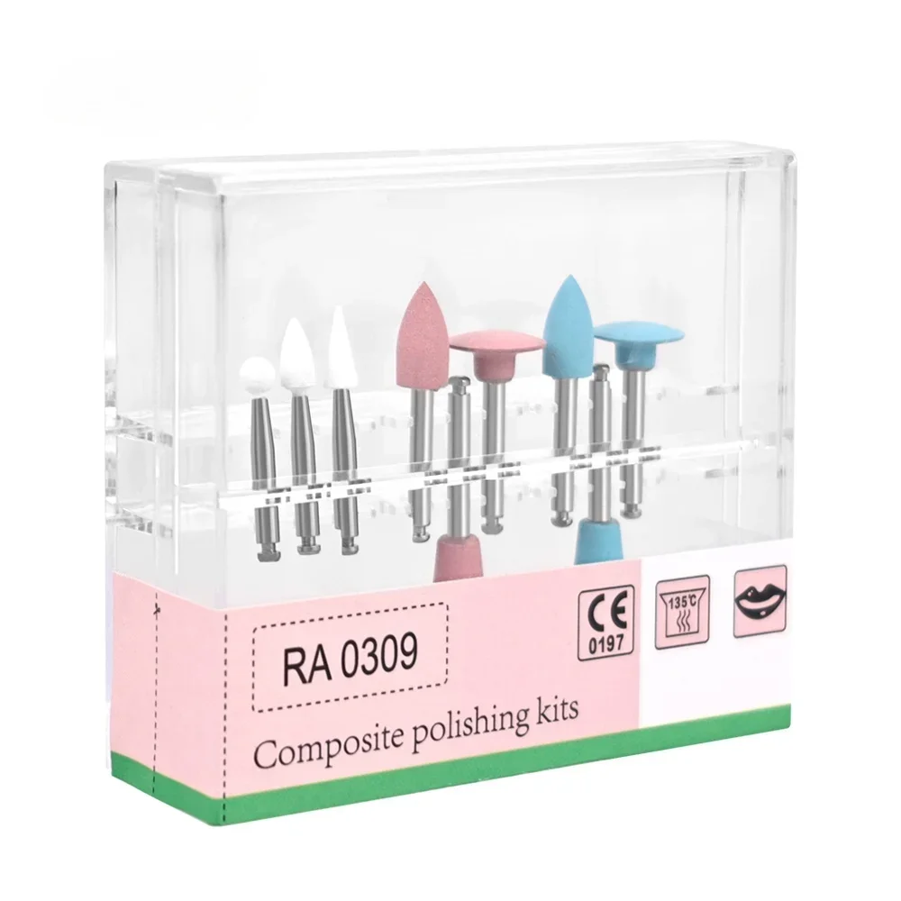 Dental Polishing Bur Kit Composite Resin Rubber Porcelain Teeth Polisher Kit RA0309 Resin Polishing Set Dentistry Tool