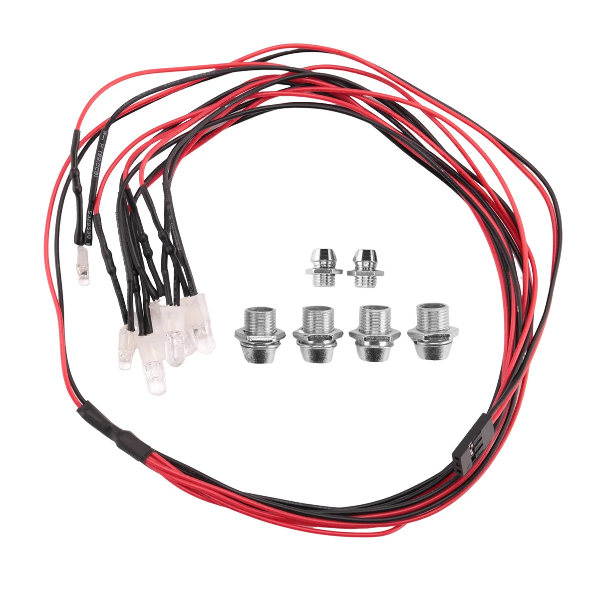 6 LED Light Kit 2 White 2 Red 2 Blue for 1/10 1/8 Traxxas HSP SCX10 D90 HPI RC Car