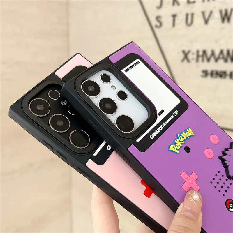 Etui z motywem Gengara i Jigglypuffa do Samsung Galaxy S20 S21 S22 S23 S24 S25 Ultra Plus FE S21fe, skórzane, z tłoczeniem — zdjęcie produktu 3