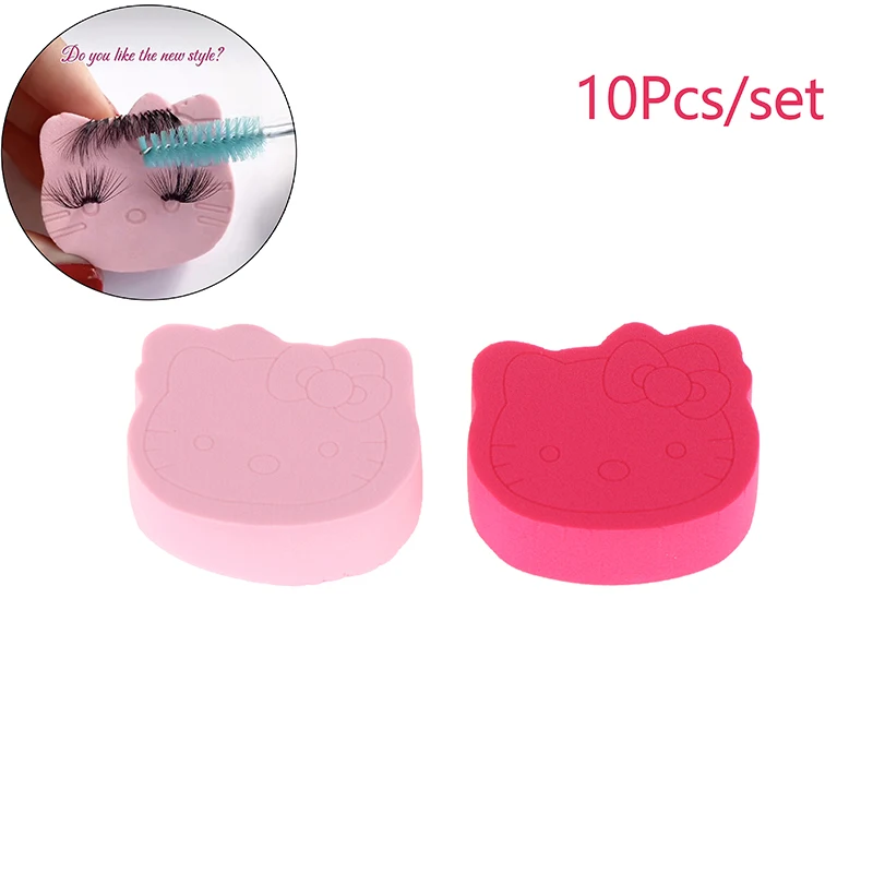 10pcs Sanrio Hello Kitty Makeup Sponge Set Latex Free Blender Facial Sponges Applicator For Beauty Application