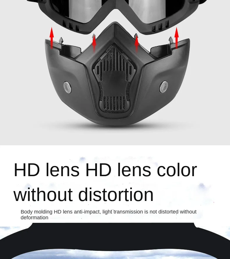 Schutzbrille mit vollem Gesicht, HD-Transparent, beschlagfrei, sanddicht, Schutzbrille für Elektroschweißen, vielseitige, atmungsaktive, winddichte Maske – Detail 19