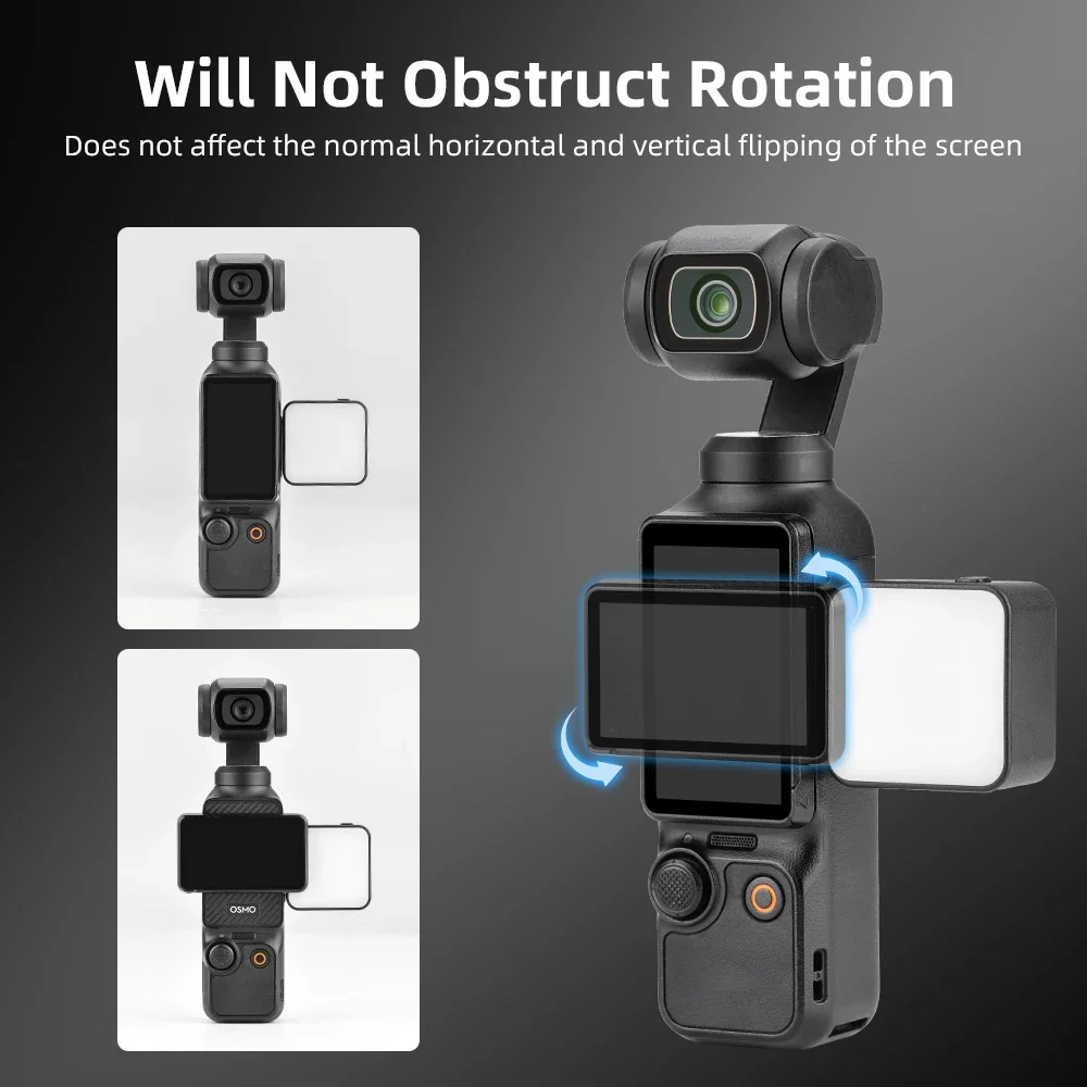 Flymile Pocket 3 Magnetyczne światło wypełniające do DJI Osmo Pocket 3 Mini Led Video Light Live Vlogging 300mAh Akumulator