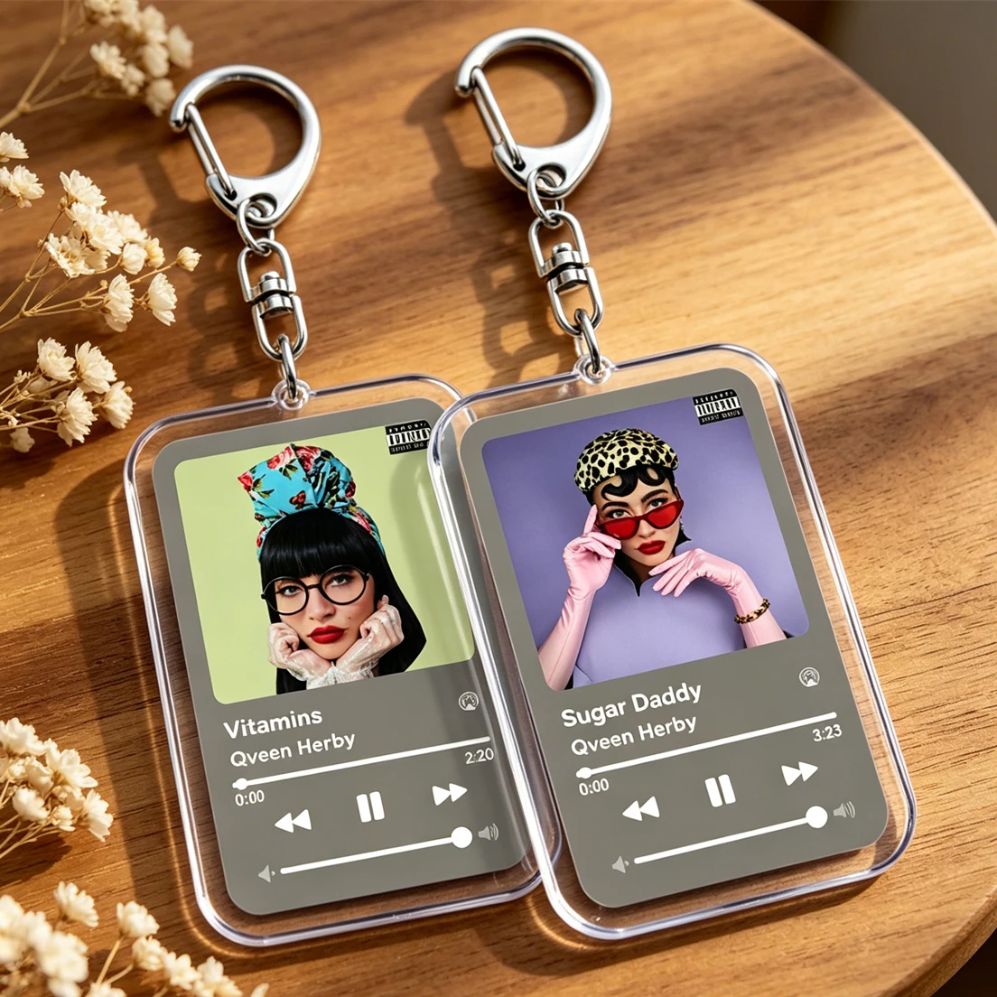 Llaveros de música de artistas rapero-singer populares, Sugar Daddy Vitamins Abracadabra The Fool Songs, Joyería para fans, amigos y regalos de cumpleaños