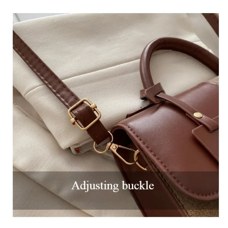 Elegante Damenhandtasche, Umhängetasche, Schultertasche, Tragetasche mit Druckknopfverschluss, Alltagsaccessoire, geometrisches Muster, für Modebegeisterte. – Detail 13