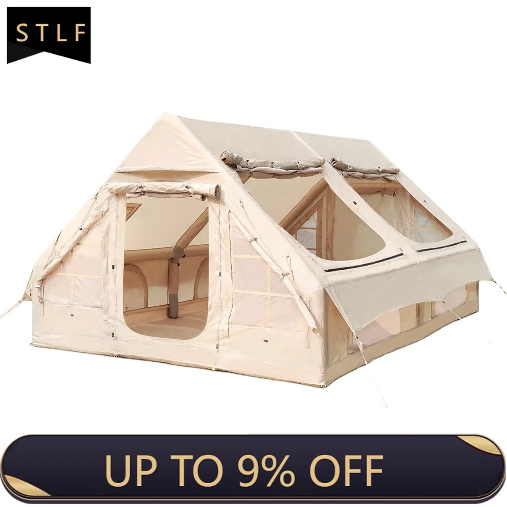 

Inflatable Tent CCF 4-8 Person 4-Season with Canopy Waterproof Windproof Glamping Outdoor Camping Tent with Carry Bag