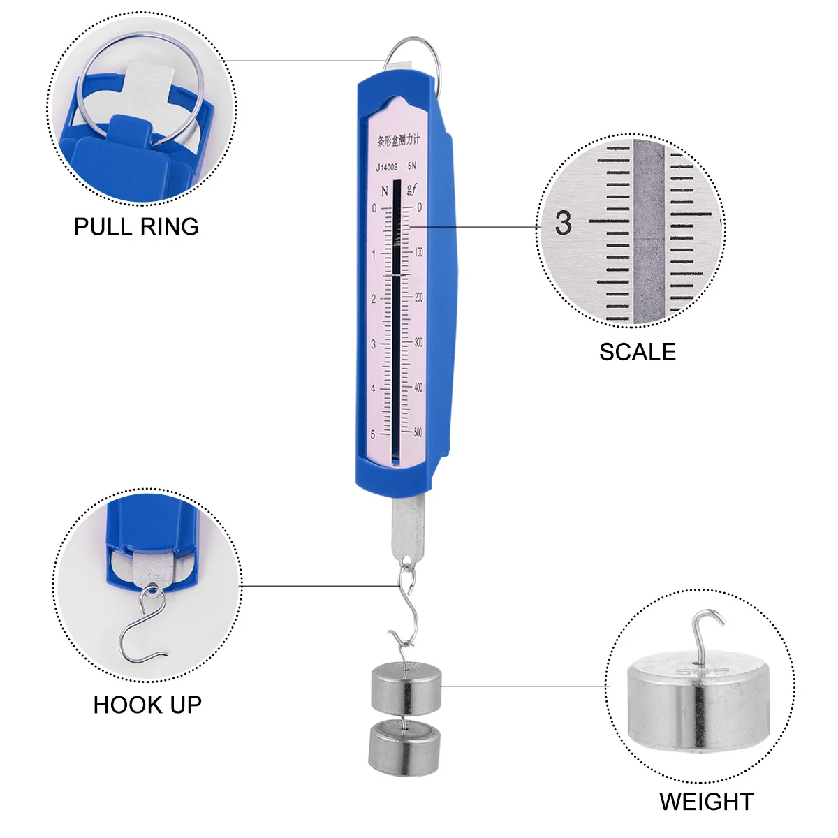 

1 Set High Precision Dynamometer Hook Codes Set Physics Teaching Instrument Mechanics Experiment Laboratory Tool