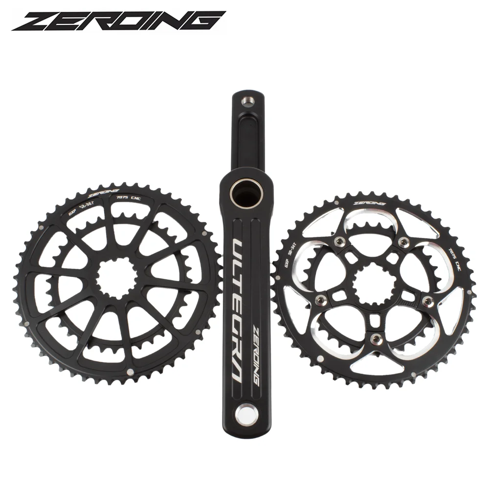 ZEROING ULTEGRA GXP Road Crankset 170/172.5/175mm 9-12S Chainring Double Teeth 50-34/52-36/53-39T for SHIMANO/SRAM