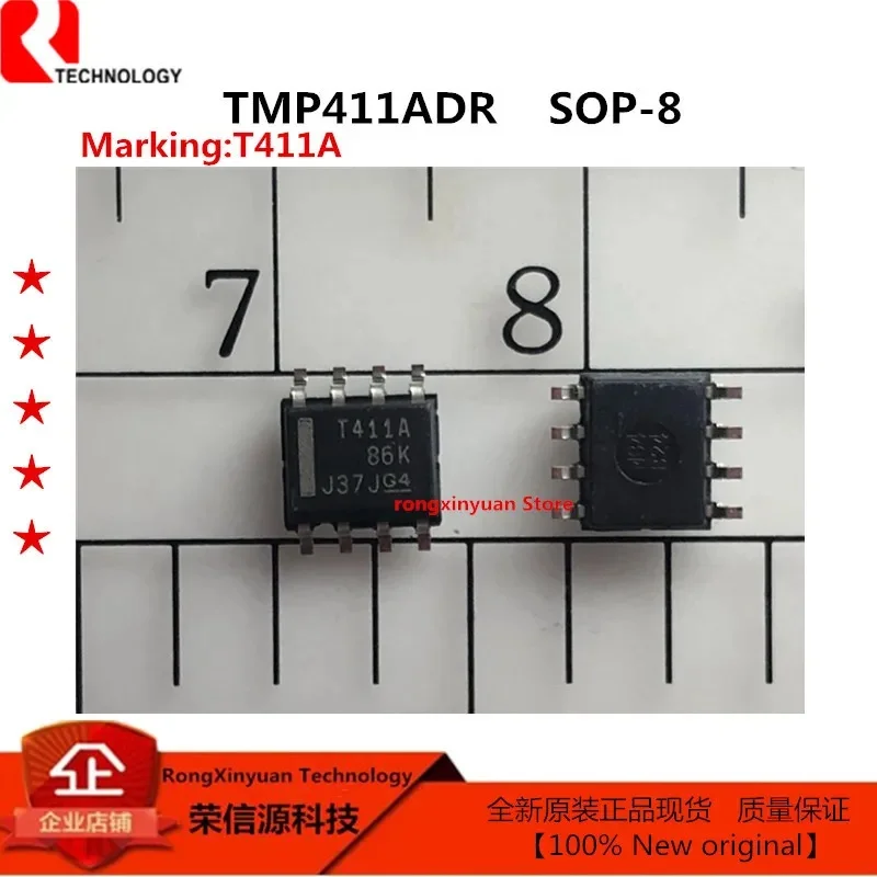 10Pcs TMP411ADR T411A TMP411AD TMP411ADGKR 411A TMP411BDR T411B TMP411BDGKR 411B TMP411CDR T411C TMP411CDGKR 411C Novo original