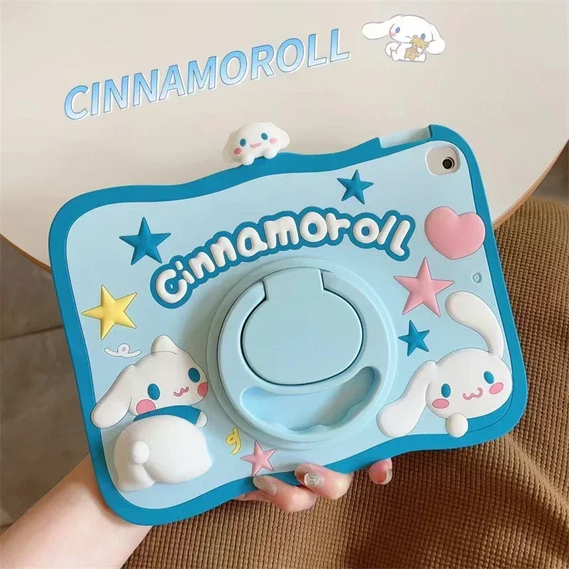 Cinnamoroll ipad caso para ipad 7/8/9/10th bonito silicone tablets caso mini 5/6 ar 4/5 11 polegada pro 18/20/21/22 9.7 polegada ipad caso