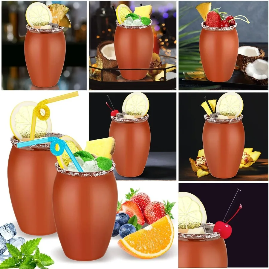 12 Set 20 oz Mexican Clay Cantaritos for Taco Tuesday Fiesta Drinkware: Authentic Handmade Pottery Shooters Cups Ideal for Tequ