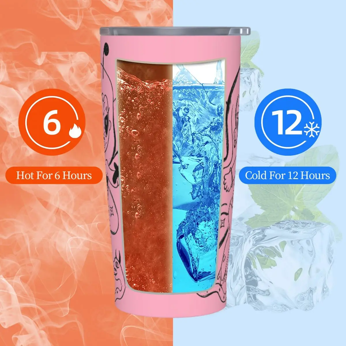 Fairy Karol G Album 2023 Tumbler Vacuum Insulated Bichota Season Coffee Cups with Lid Straw Office Home Mugs Hot Cold Drink 20oz