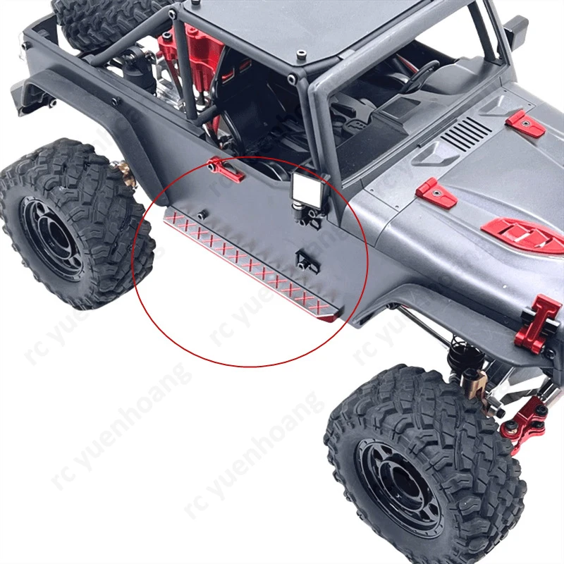 1Set Scala 1/12 Modello di Auto Sinistra Destra Pedali Simulazione In Alluminio Decorare Accessori di Aggiornamento per MJX H12Y/H12Y + RC Crawler
