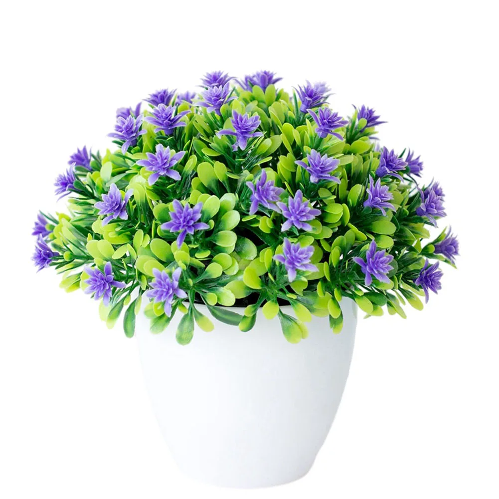 Home Garden Fake Flower Simulation Flower Plastic Flower Simulation Potted Bonsai Decoration Bedroom Decoration
