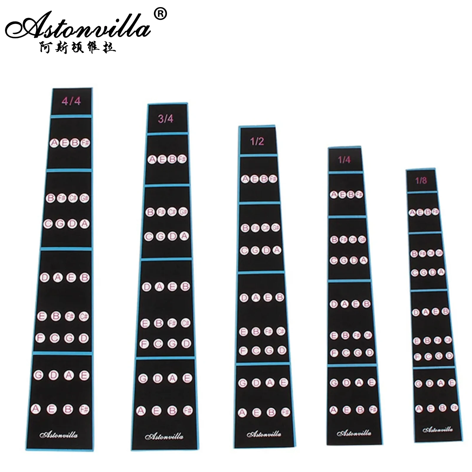 Violin Handle Sticker Fretboard Marker Beginners Learning Violin Fretboard Note Sticker for 1/8 4/4 3/4 1/2 Violin