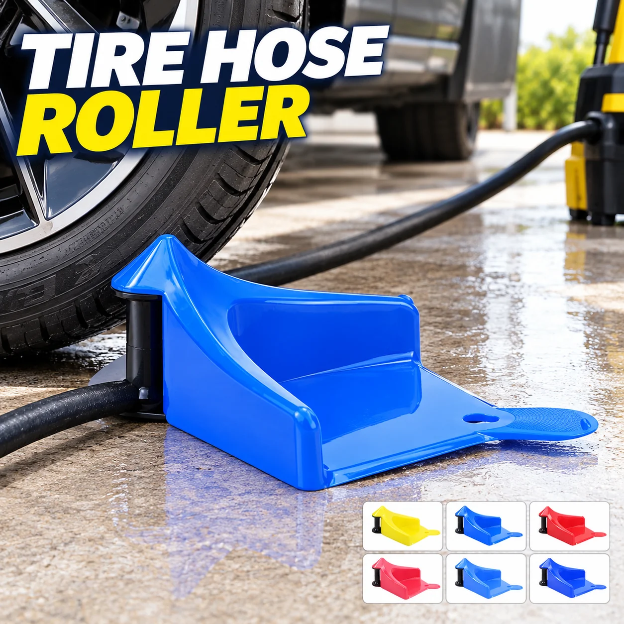Automotive Tyre Anti-wrap Line Deflector Curved Barrier Prevent Hose Tangling Secure Tubing Beneath Car Wheel in Washing