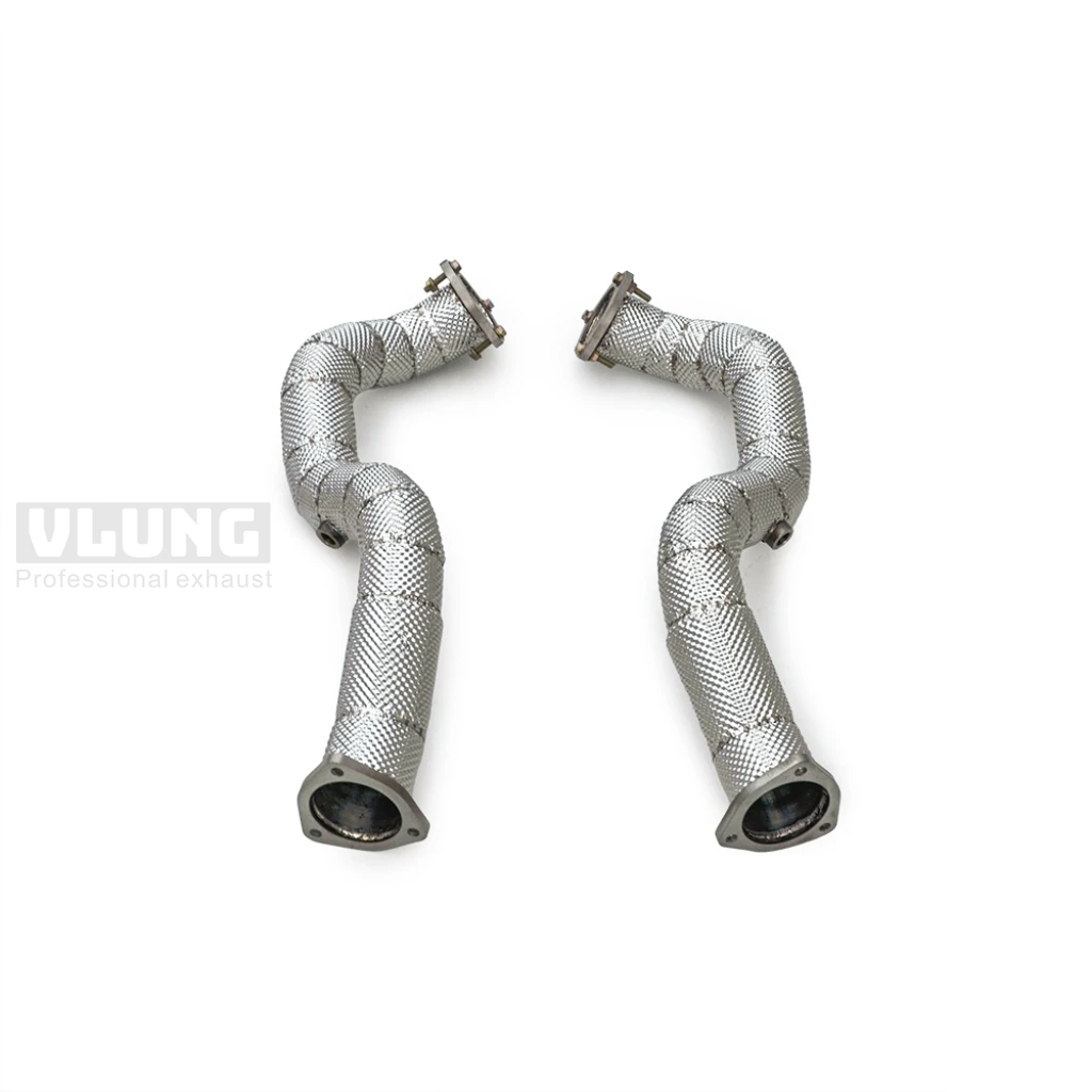 High-performance exhaust Insulated straight through lower pipe for Porsche 718 GT4 RS 4.0L sport straight exhaust pipe