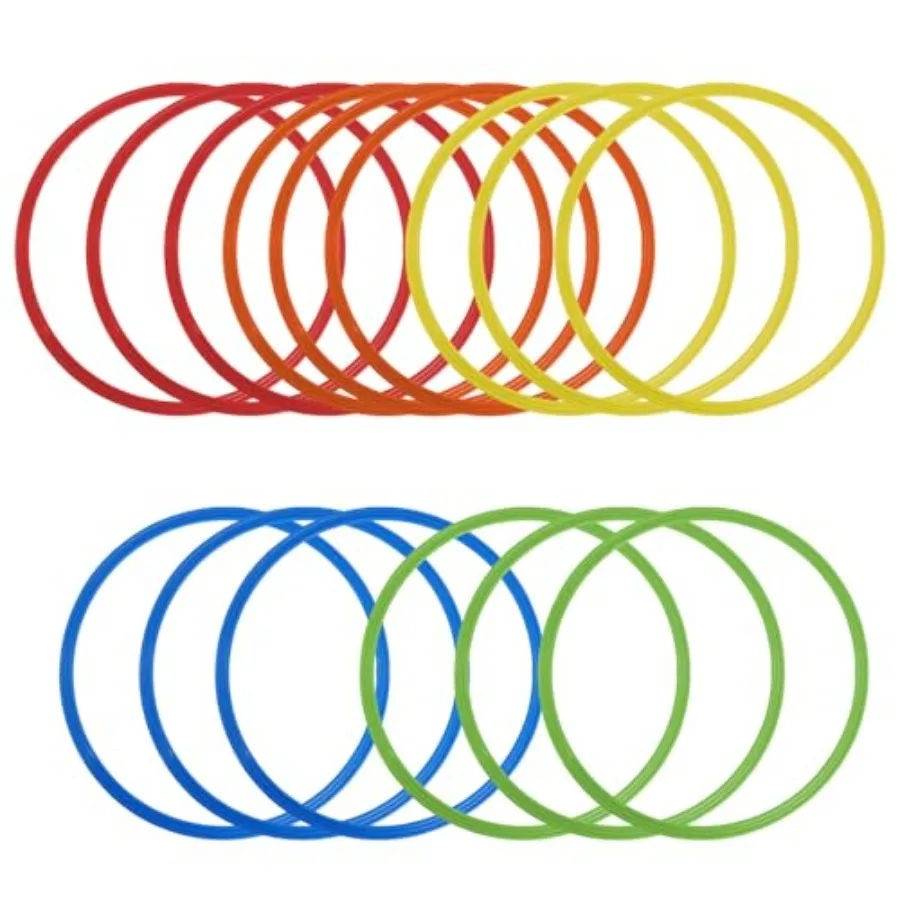 

15 Pcs Obstacle Course Ring Set 15.7 Inch Large Plastic Exercise Hoop Playground Toys Hoop for Gymnastics Practice Party Games