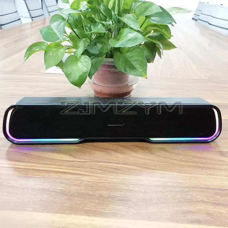 RGB lights Bluetooth Speaker Theater Soundbar Computer Speakers Support USB TF FM AUX TV Pc Laptop Gaming Video Audio System view 5