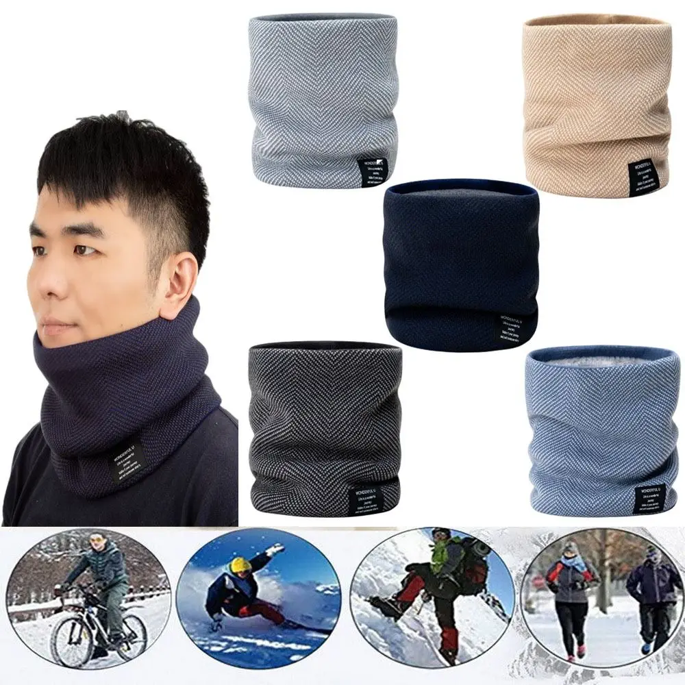 

Unisex Bib Thickening Windproof Ski Motorcycle Scarf Thermal Neck Warmer Fleece Scarf Snood Cowl Tube