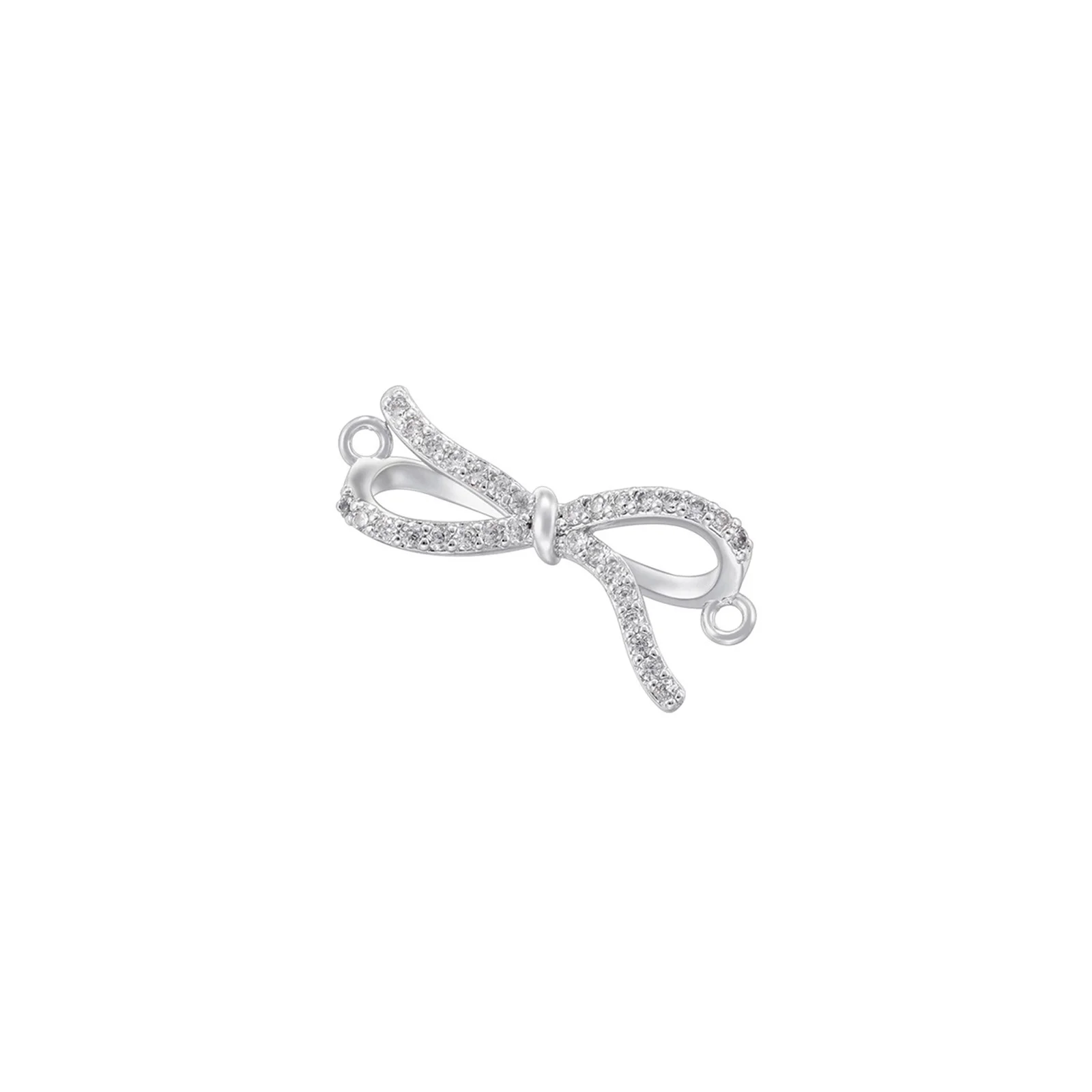 1 قطعة Bowknot النحاس موصلات السحر متعدد الألوان مايكرو تمهيد واضح مكعب زركونيا النتائج مجوهرات للنساء الملابس موصلات