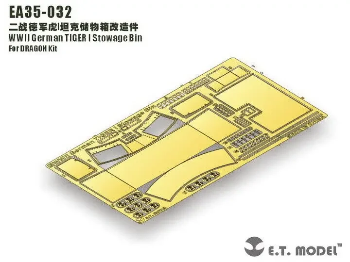 ET Model EA35-032 1/35 WWII German TIGER I Stowage Bin Detail Up part COMMON