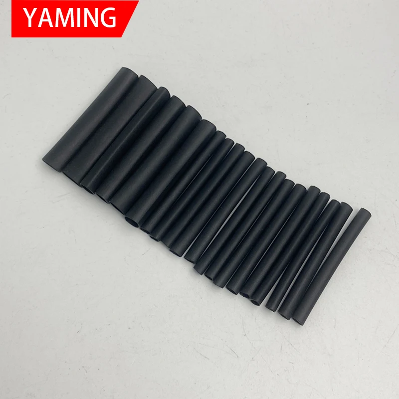 127pcs/lot Heat Shrink Tubing 7.28m 2:1 Black Tube Car Cable Sleeving Assortment Wrap Wire Kit with Polyolefin Assortment