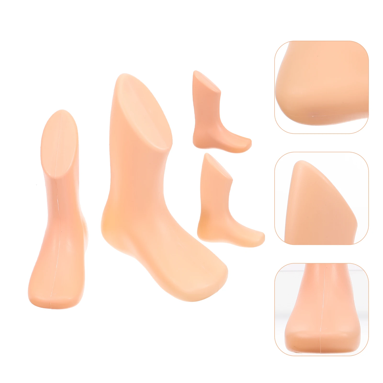 

4 Pcs Foot Mold Mannequin Feet s Toddler for Socks Plastic Shoes