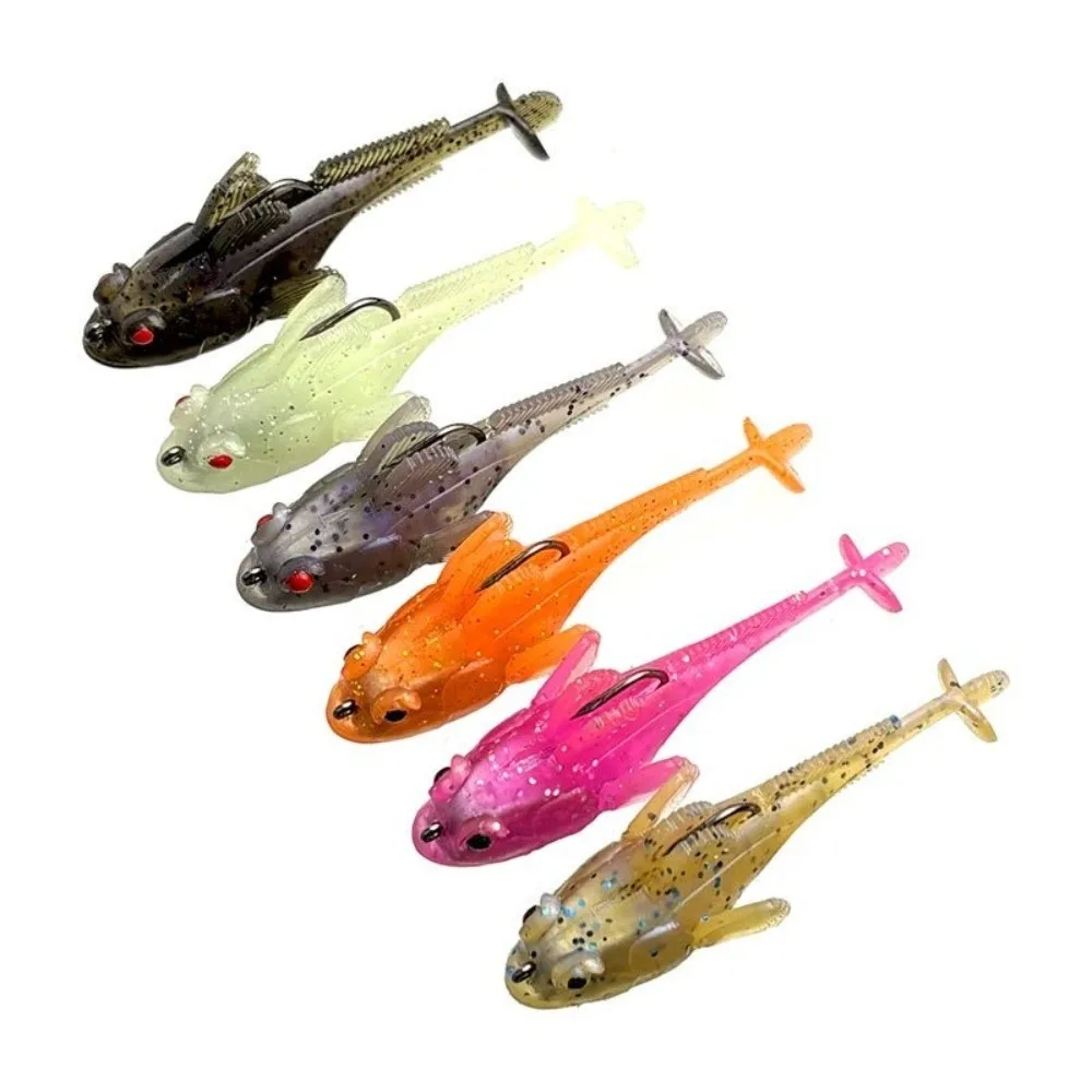 

2pcs 9g Weight Silicone Goby Lure 12g Weight Perch Tackle TPE Fishing Lure Soft Material Jig Hook Bass Shad Tackle Bass Fishing