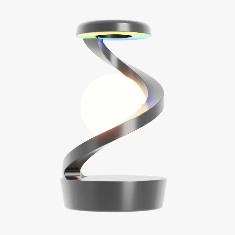Smart Visual Levitating Rotation Light Desk Lamp with Wireless Charging Colorful Ambient Night Light Creative Ornament