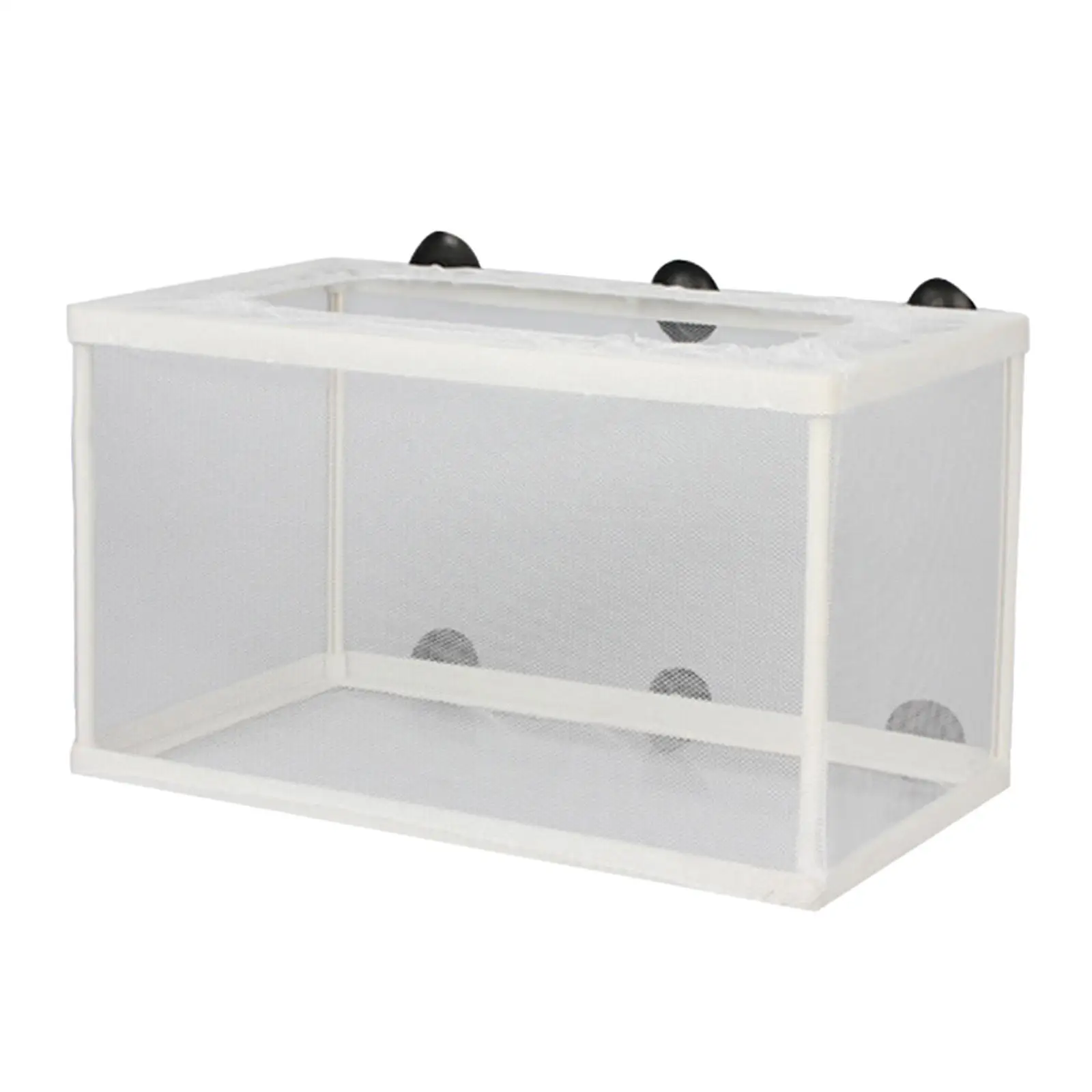 Fish Breeder Box Separation Hatchery Juvenile Spawning Incubator with Suction Cups Aquarium Breeding Isolation Net for Clownfish