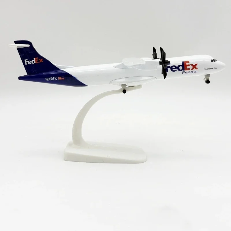 Scale Aircraft 20cm Fedex ATR Airways Planes Model Alloy Metal Collectible Miniatures Airplane Model Wheels Landing Gears Gift