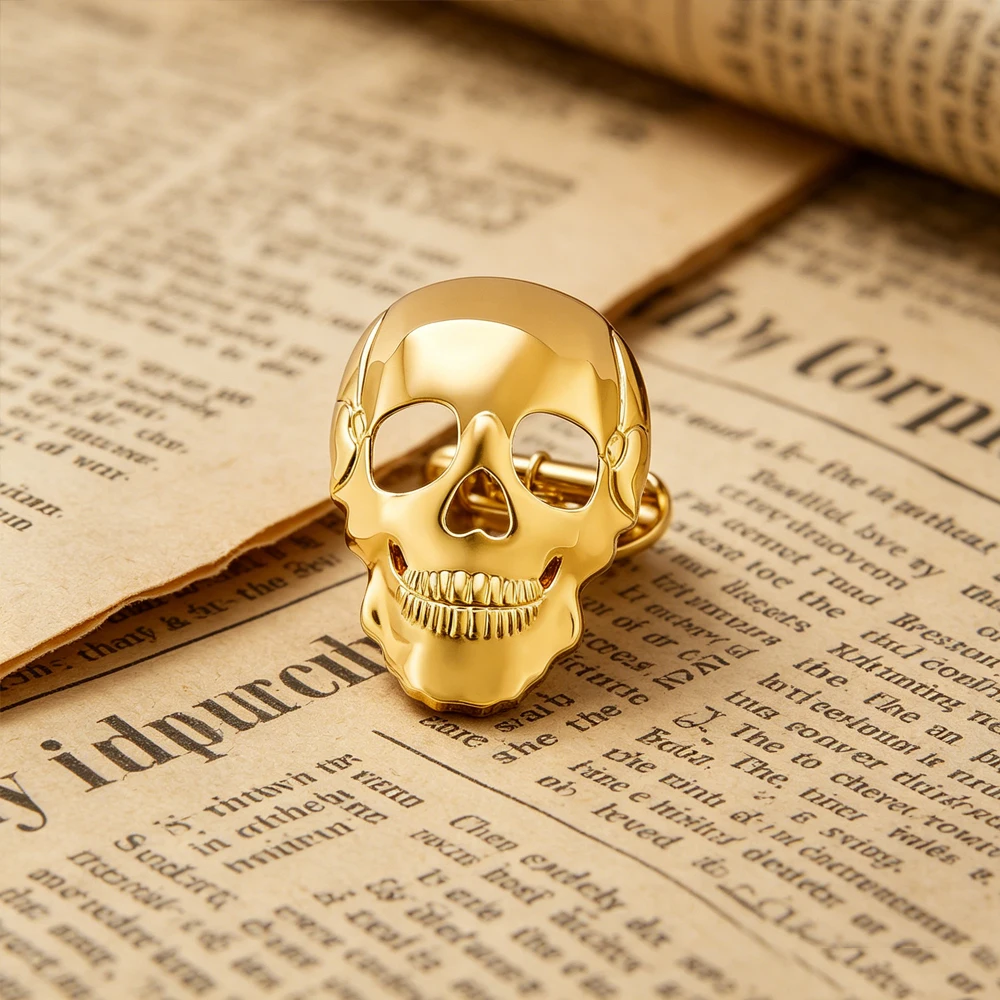 Creative Medical Medal Series Iconic Skull-Handheld Syringe Inlaid Stone Medal Unique Jewelry Gift For Doctors And Nurses