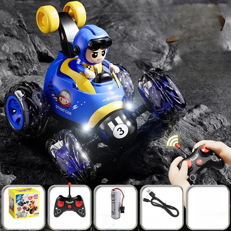 Children's Remote Control Car Electric Toy Racing Off-road Boys Stunt Car Tumbling Toy Car Dump Truck Birthday Gift