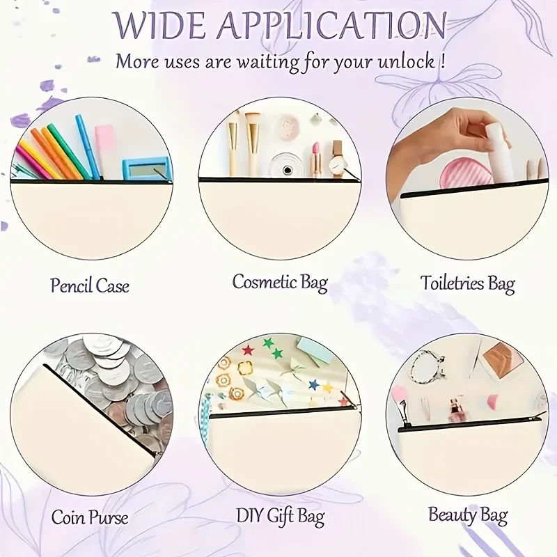 Imagen 6: Bolsa de viaje plegable para cosméticos con cremallera, neceser, estuche para lápices, bolsa organizadora, bolso de mano para mujer, regalo perfecto para amigas