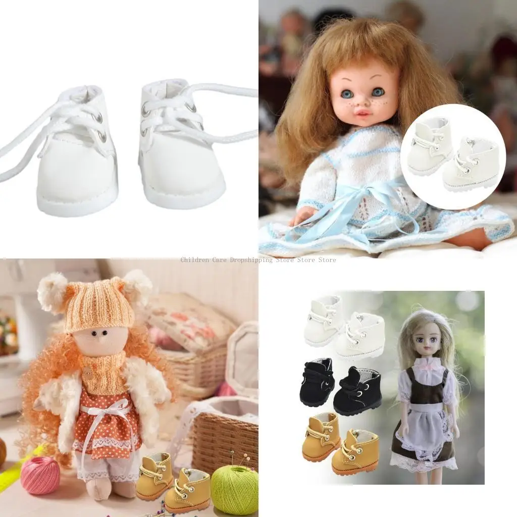 

Миниатюрный Laceup PU Bootie для 17 -сантиметрового поколения аниме -кукол Photograph