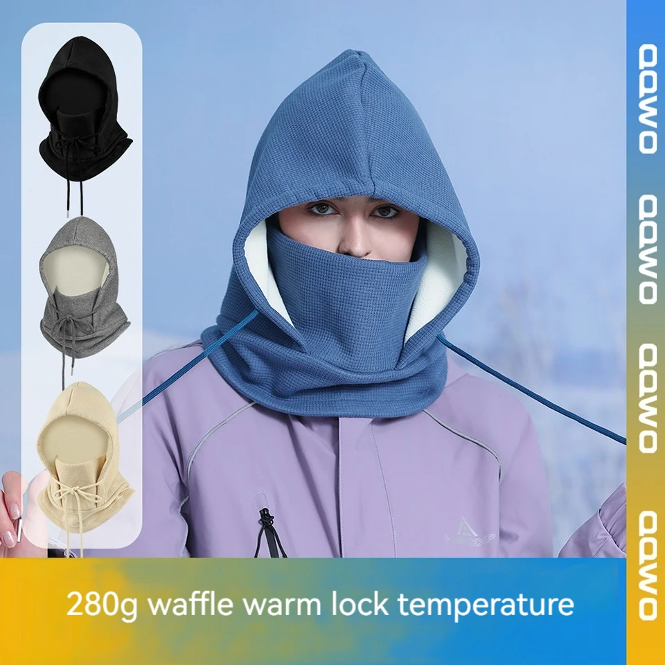 Outdoor Winter Skiing Balaclava Full Face Mask Fleece Neck Warmer Sports Mountaineering Cycling Running Cap Windproof Headwear