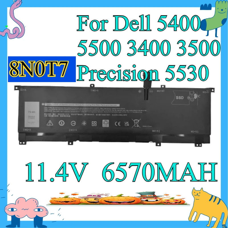 Replacement Laptop Battery For Dell Latitude 5400 5500 3400 3500 Precision 5530 XPS 15 9575 P73F Part Number 8N0T7, 0TMFYT