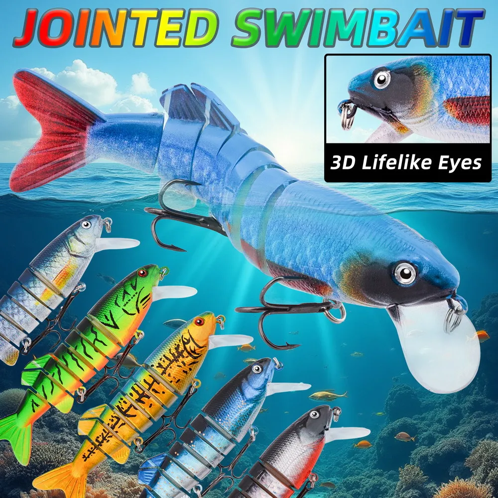 

New Cheap Long Cast Sinking Segmented Swimbait Minnow 11cm 17g Lifelike Freshwater Saltwater Artificial Fishing Lure Bass Tackle