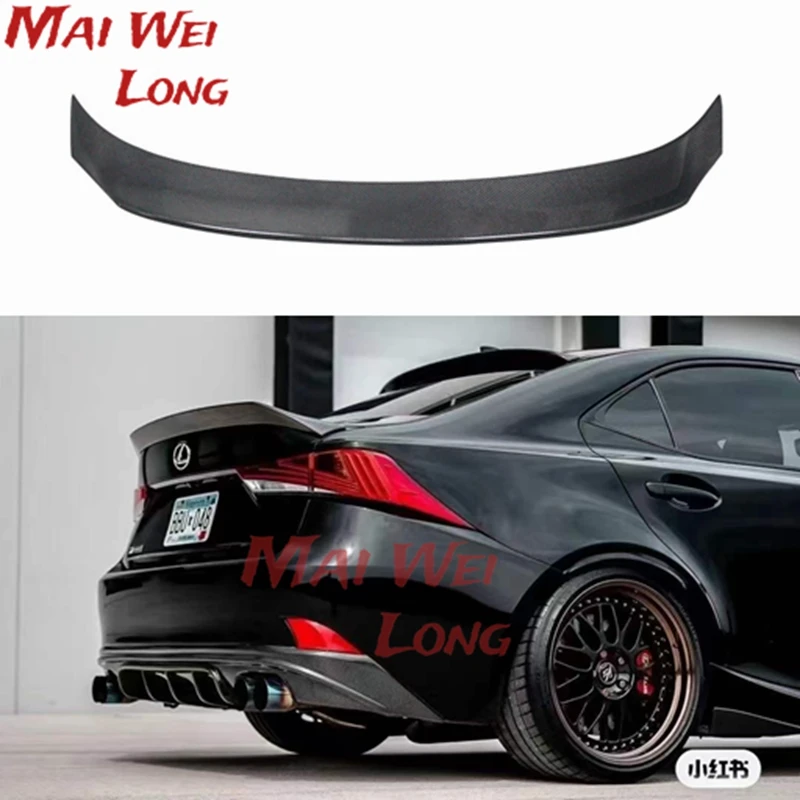 Real Carbon Fiber Trunk Roof Spoiler Wing For Lexus IS200 IS250 IS350 IS300 AWD/IS200T All Models 2014-2018 Rear Wing Spoiler