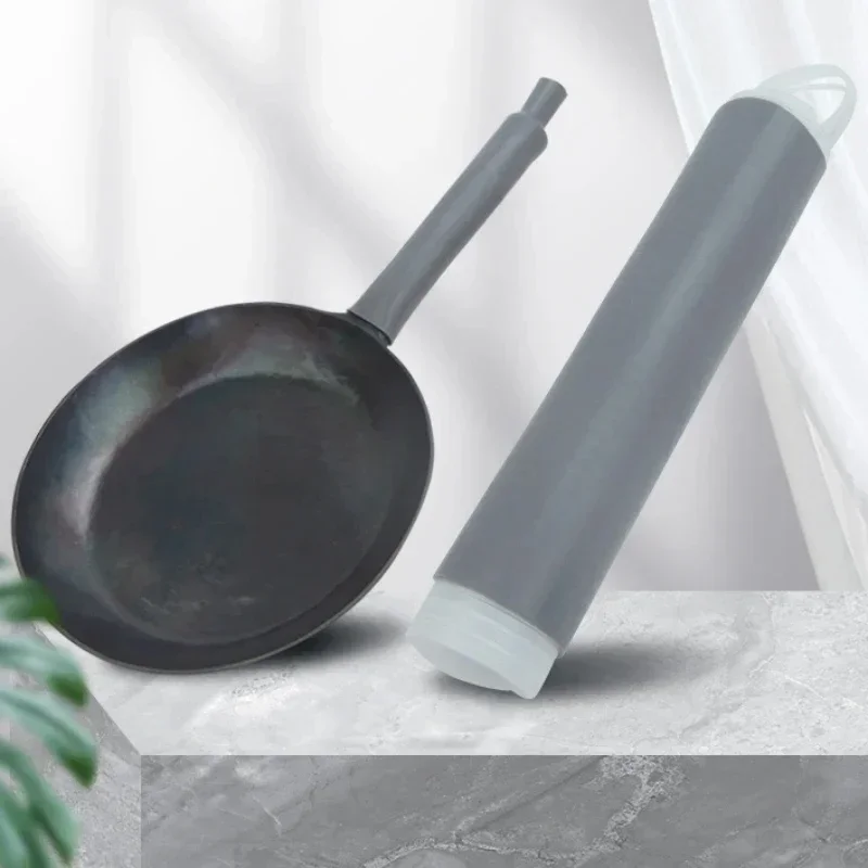 Heat Insulation Cover for Wok Handle Manual Iron Pan Anti-scalding Rubber Cover Household Stainless Steel Pot Handle Cover