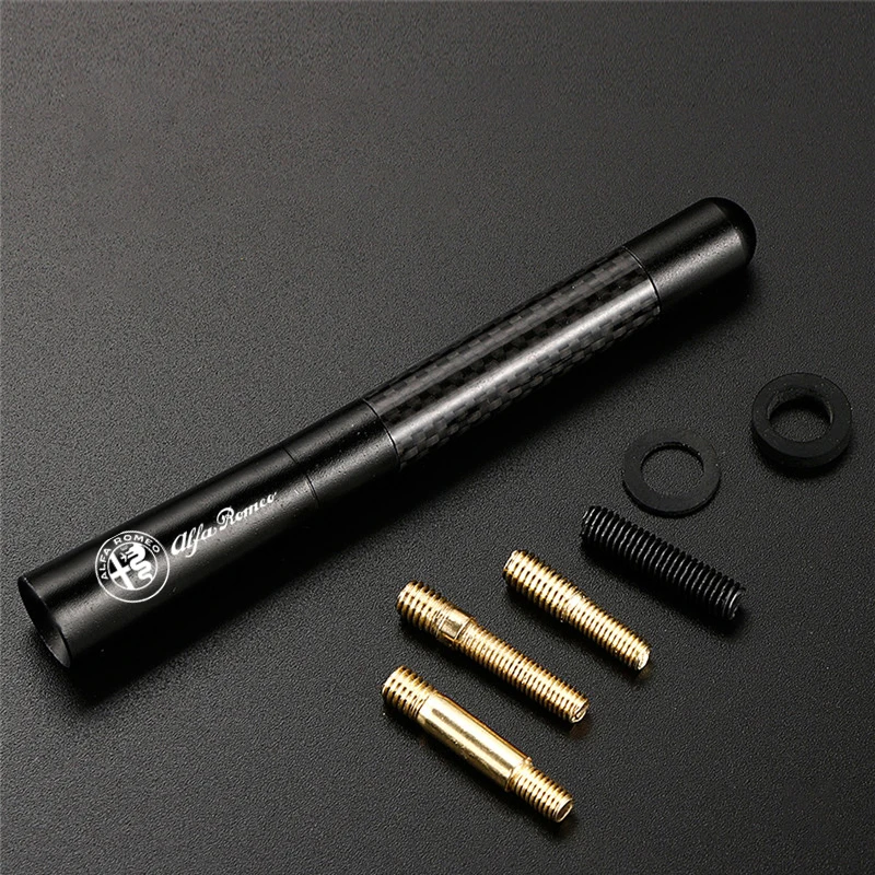 Antena de Radio para techo de coche de fibra de carbono, señal aérea Universal para Alfa Romeo Giulietta 159 147 156 Mito Giulia GT Stelvio Tonale