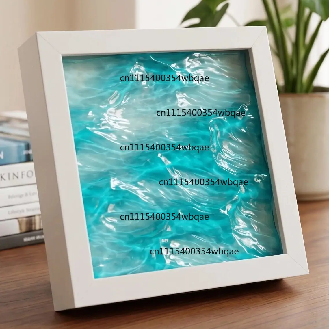 ZOCI-FOR 3D Wave Resin Ornament, Mini Ocean Desktop Decor, Wall Art, Creative Gift for Birthday & Housewarming