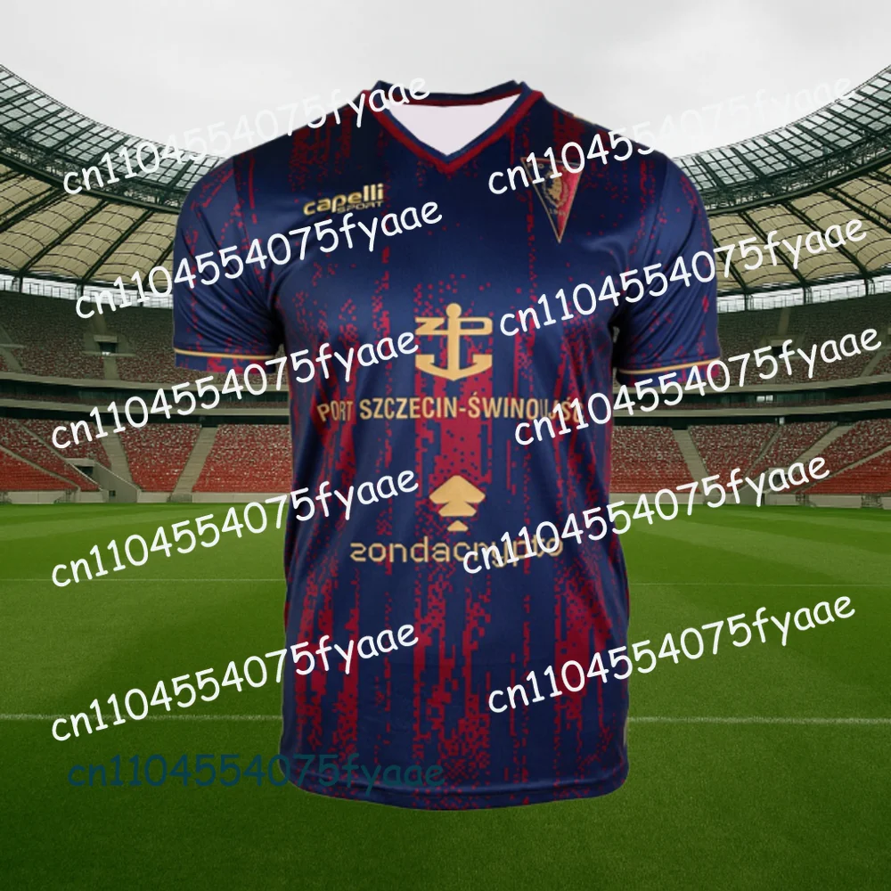 25-26 جديد البولندية لكرة القدم الرجال كرة القدم جيرسي بولندا التجفيف السريع Pogoц Szczecin جيرسي كيت الرجال Polska كرة القدم طفل جيرسي أطقم