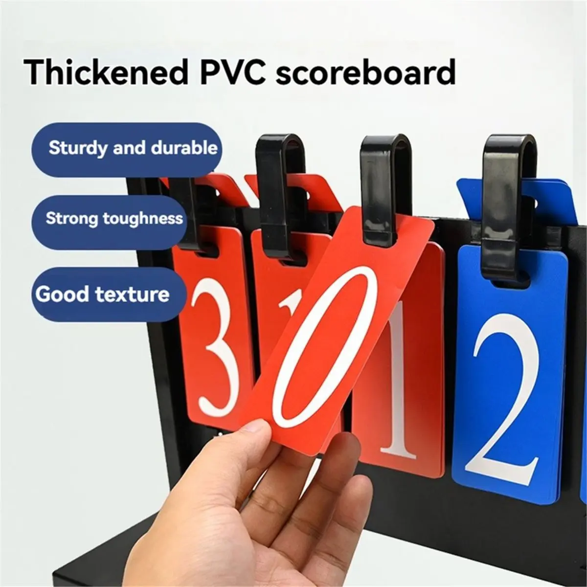 giftnew 6-Digit Vertical Removable Flip Scoreboard Soccer Basketball Court Scoreboard Game Records Three Red Three Blue