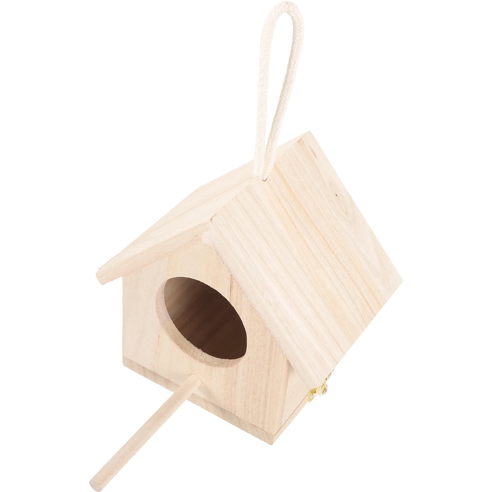 

Parakeet Nest Box Wooden Bird Breeding House Smooth Touch Easy Sleeping Place Bird Nest Breeding Box