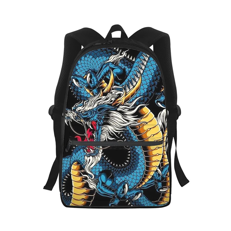 

Loong CHINA Chinese dragon Men Women Backpack 3D Print Fashion Student School Bag Laptop Backpack Kids Travel Shoulder Bag