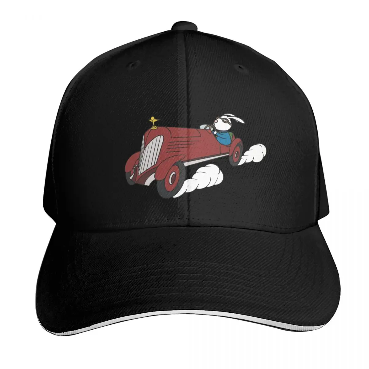 

Racing Car Rabbit Baseball Cap men's big size hat Male hat Rave Hats Man Women's